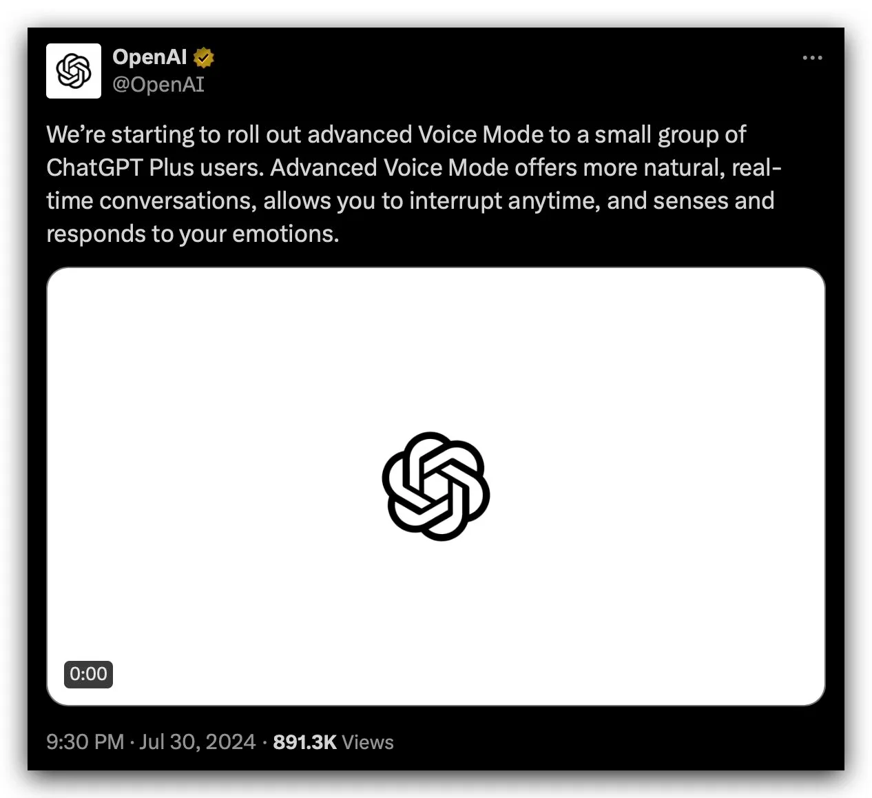 Chatgpt's "Advanced Voice Chat" is finally rolling out